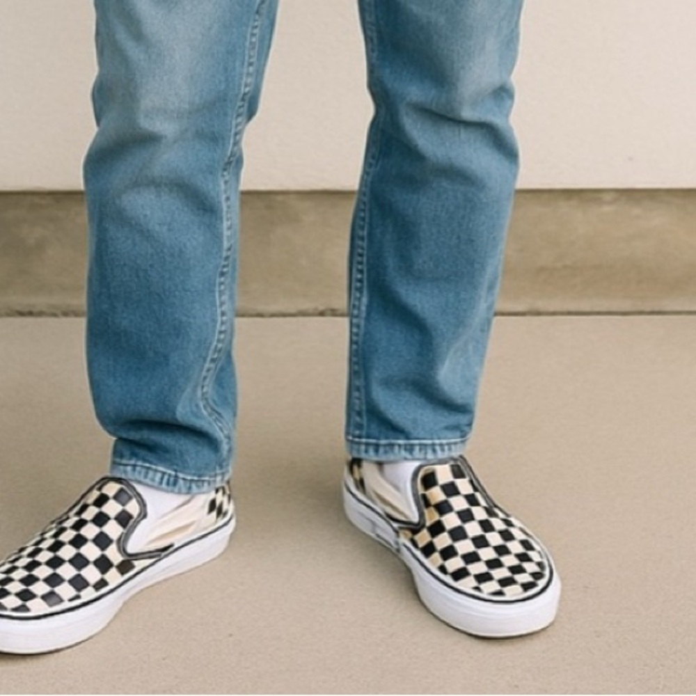 Vans Checkerboard Slip-On Sneakers – Black & White – Men’s Size 9